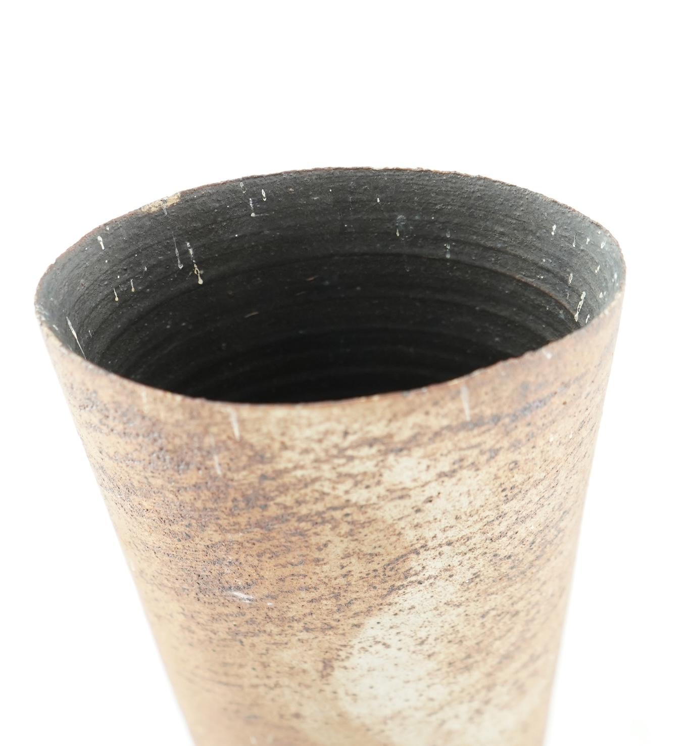 Joanna Constantinidis (1927-2000): A tall cylindrical stoneware vase